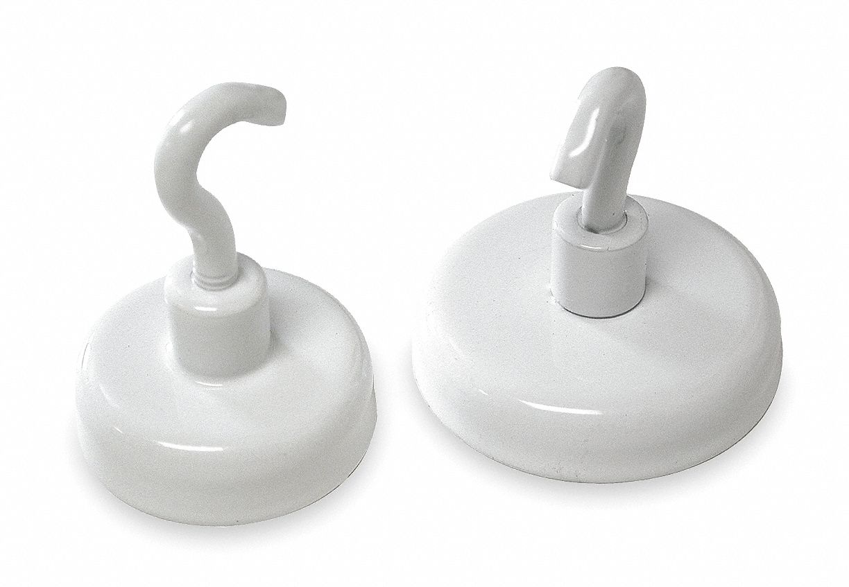 GRAINGER APPROVED Utility Hook, 1 Hook(s), Ceramic, 2 PK