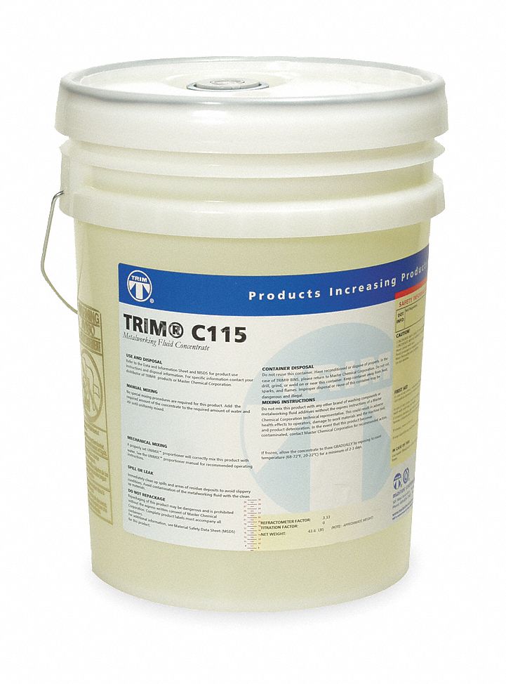 TRIM Liquid, Coolant, Synthetic, 5 gal., Pail 3EAW6C115/5 Grainger