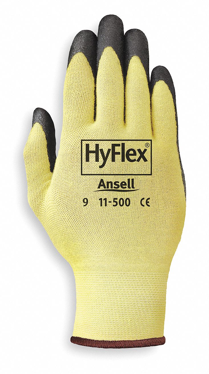Cut Resistant Gloves,Yellow/Black,2XL,PR