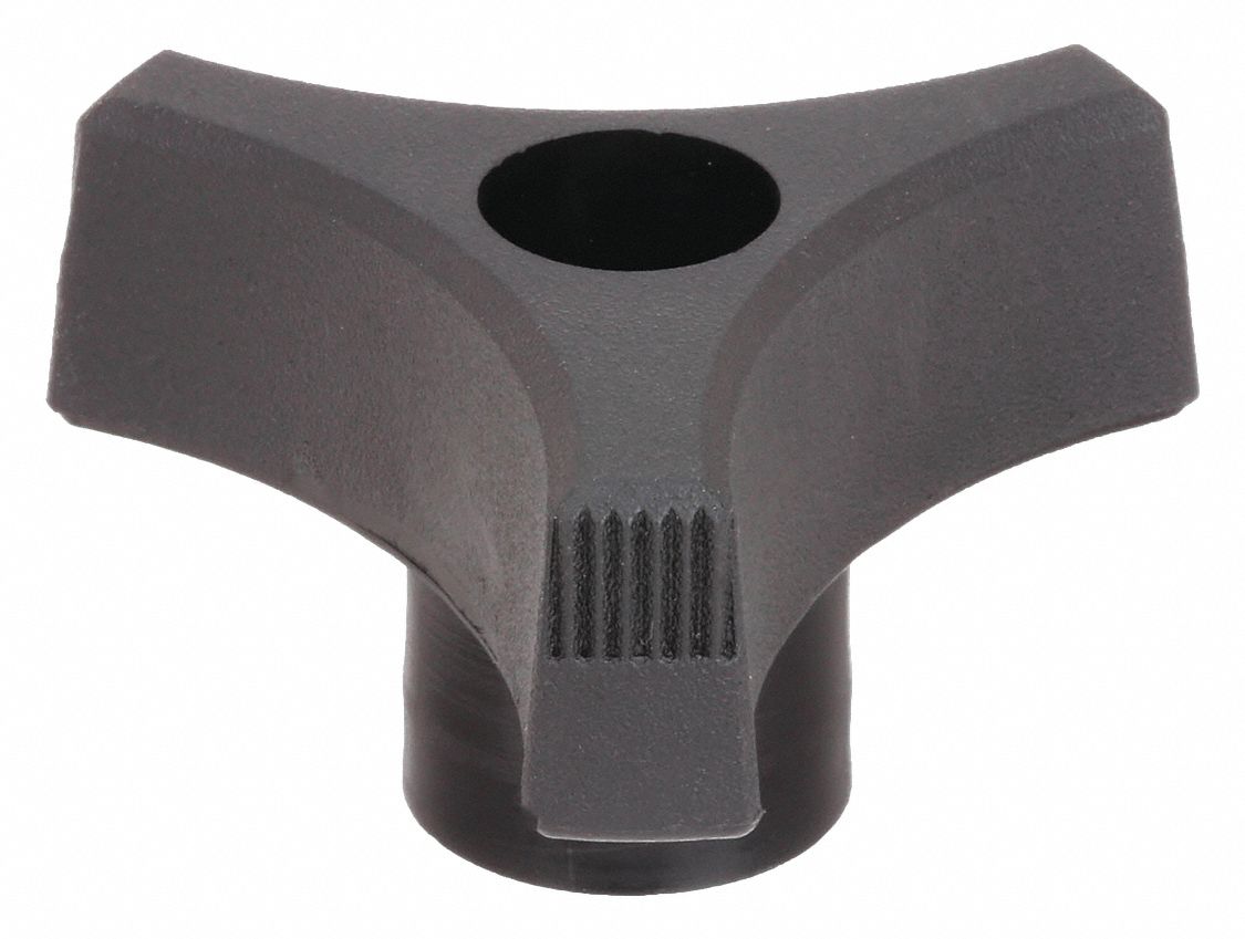 INNOVATIVE COMPONENTS Hand Knob, Threaded Insert, Handle Type 3 Point