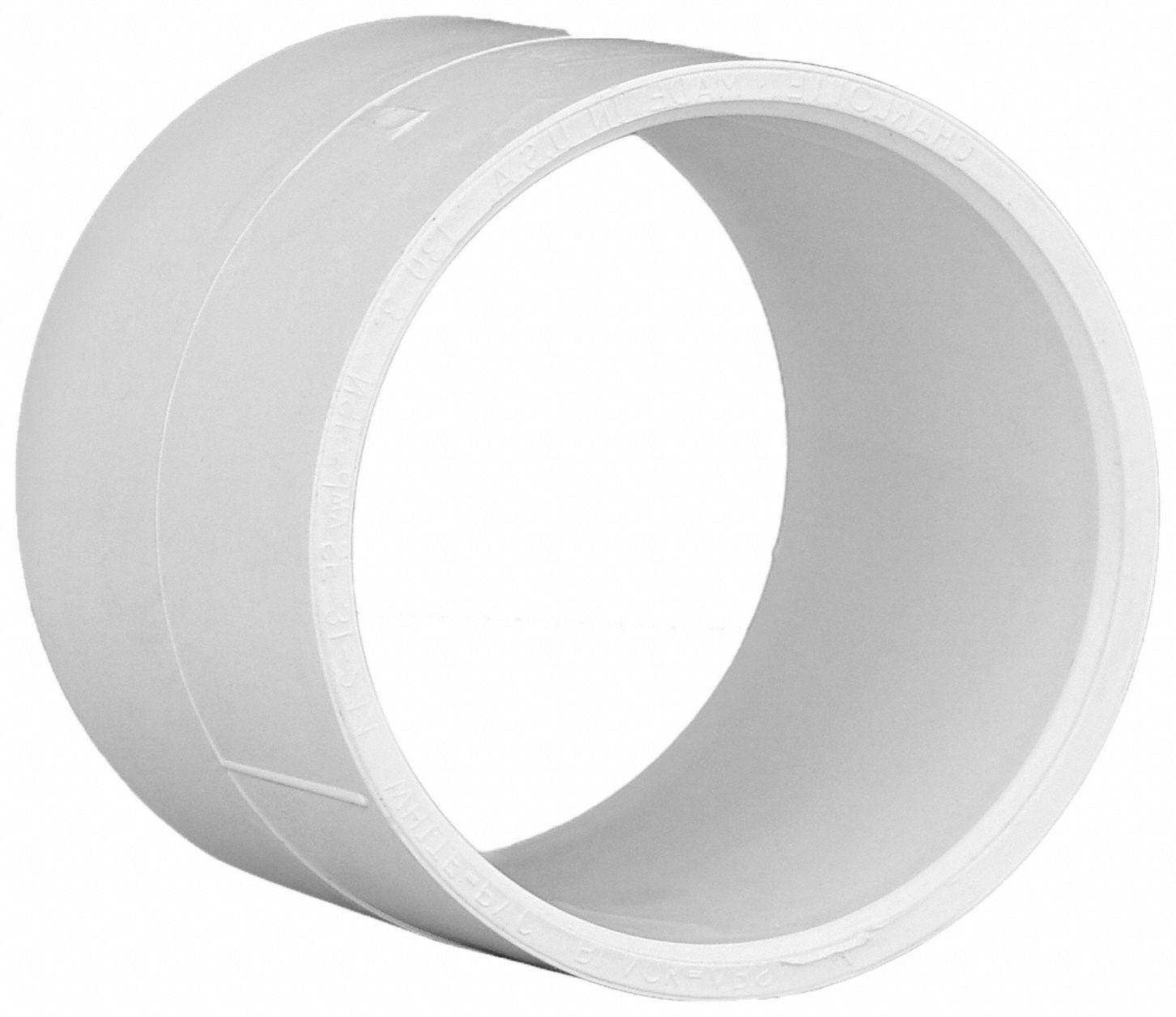 GRAINGER APPROVED PVC Repair Coupling, Hub, 3 in Pipe Size Pipe