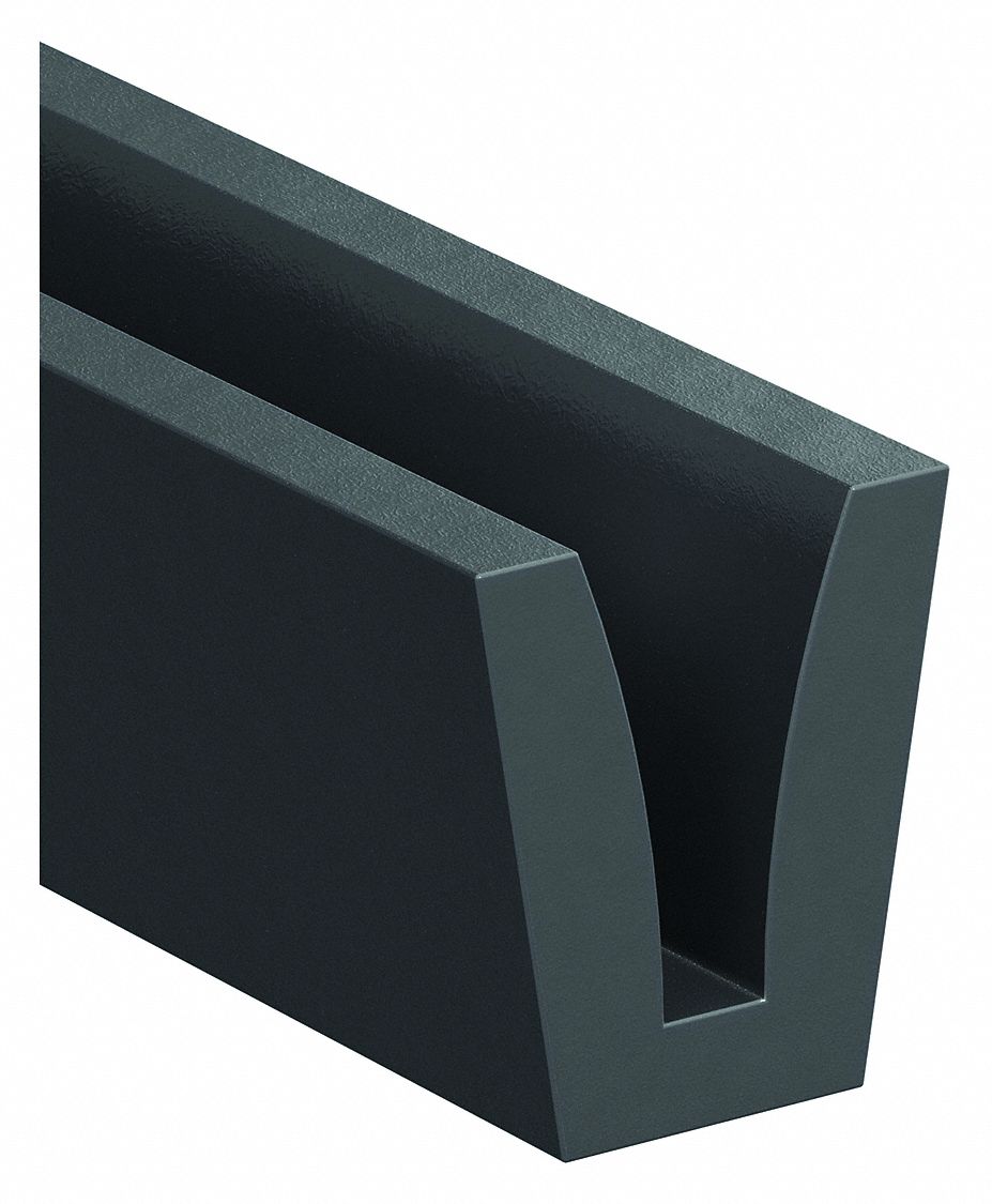 E. JAMES 100 ft. Neoprene Rubber Edging, 1/16" Groove Width X 1/8