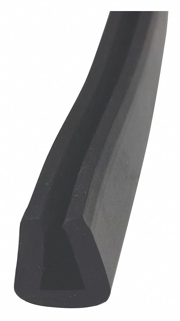 E. JAMES 50 ft. Neoprene Rubber Edging, 1/4" Groove Width X 1/2" Groove