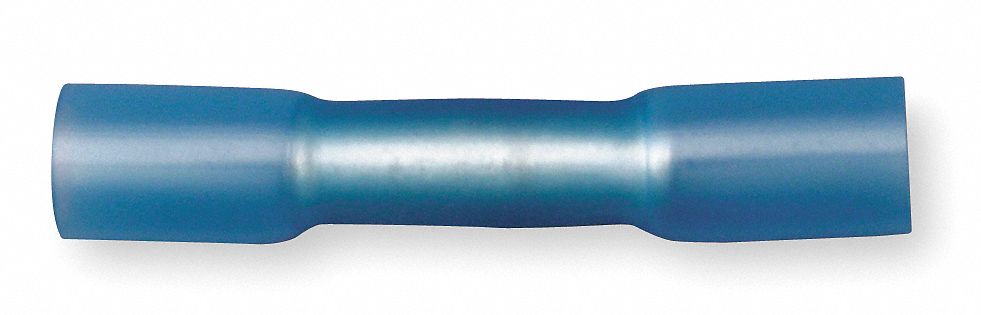 Butt Splice Connector,16-14AWG,Blue,PK25