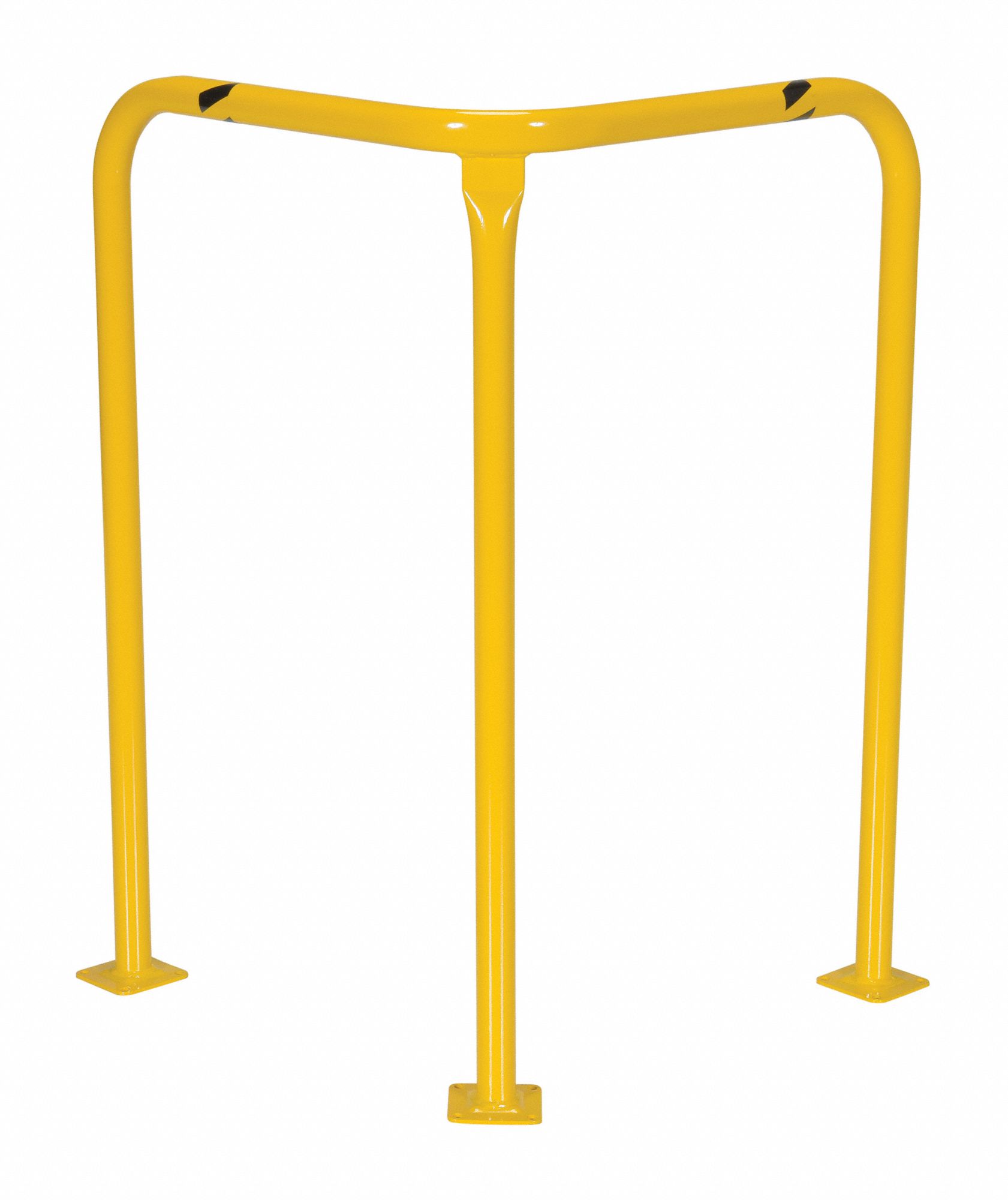 Grainger Approved Yellow Steel Corner Guard Floor Mounted Guard Rail