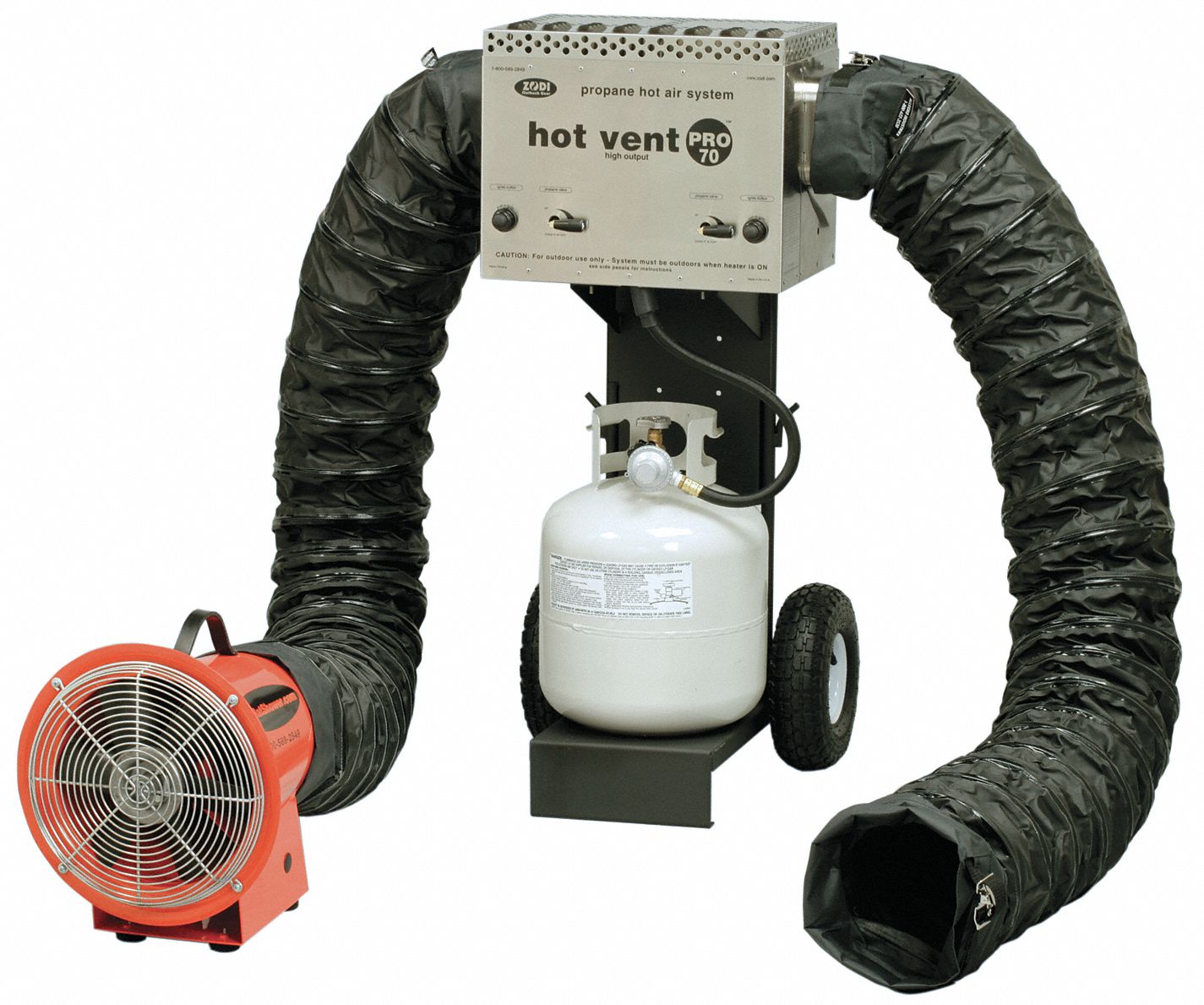 HAZMATSHOWER Portable Propane Pro 70 Hot Air Heater, 70,000 Btu, For ...