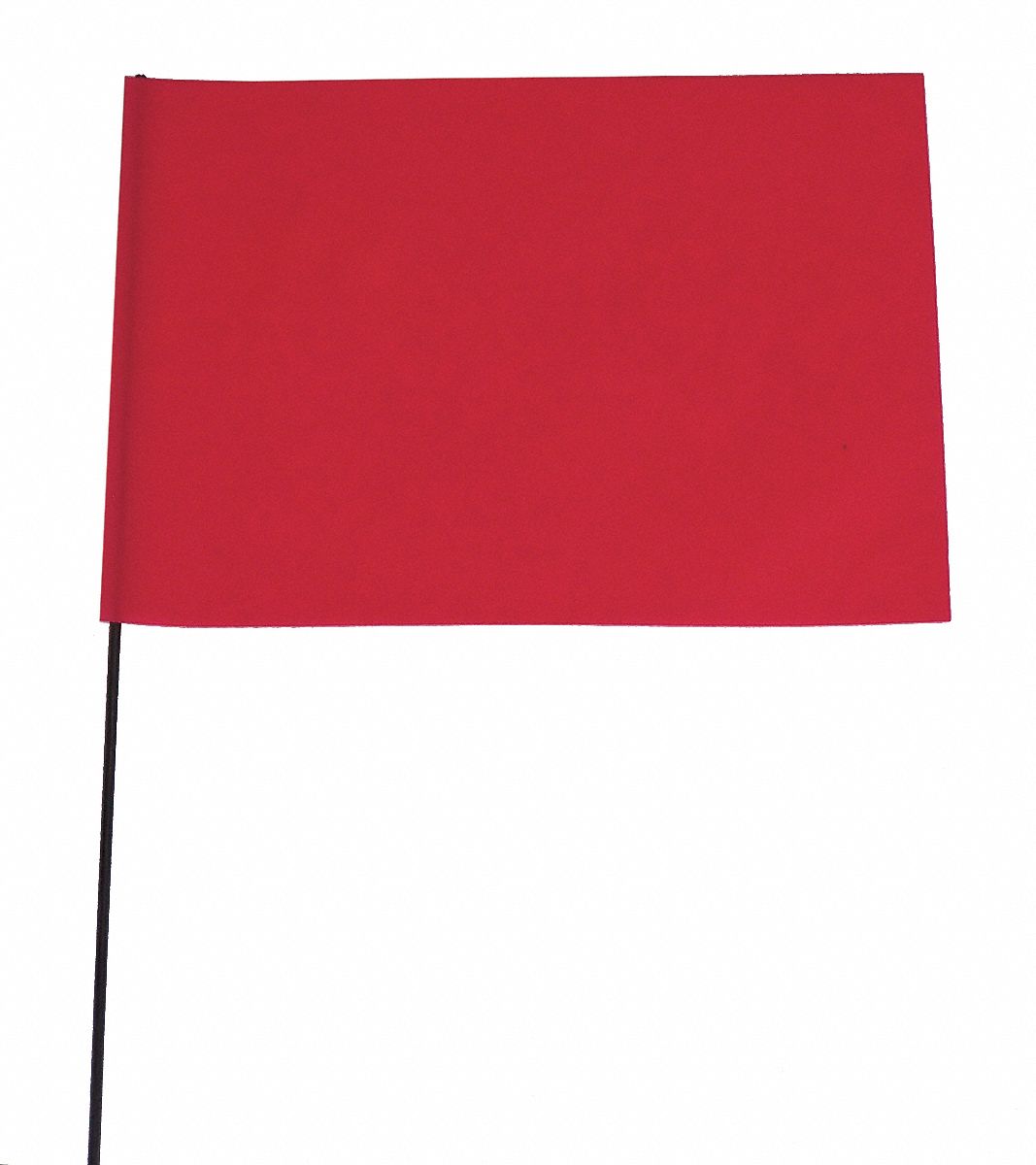 GRAINGER APPROVED Fluorescent Red Marking Flag, 5 in Flag Height, Solid Pattern, Blank 3JVT3
