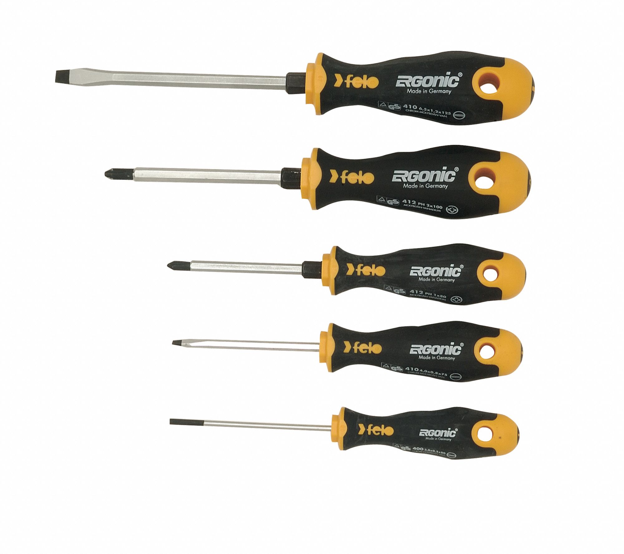 Assorted Combination Screwdriver Set Multicomponent, Number of Pieces: 6