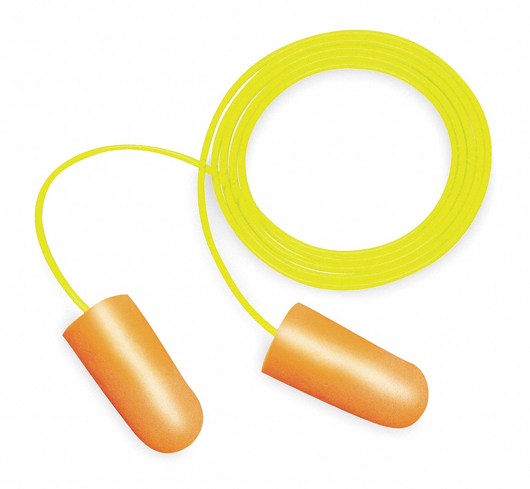 3M Ear Plugs, Corded, Bullet, 32dB, PK100 3NHA4P1001 Grainger