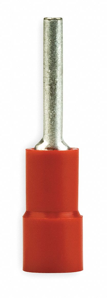 Pin Terminal,Red,Butted,22-18,PK100