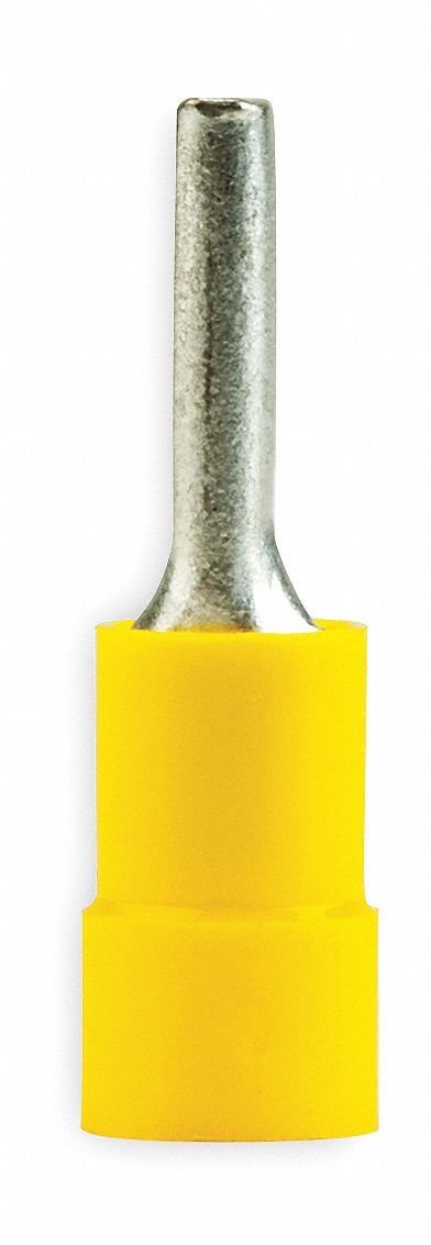 Pin Terminal,Yellow,Butted,12-10,PK50