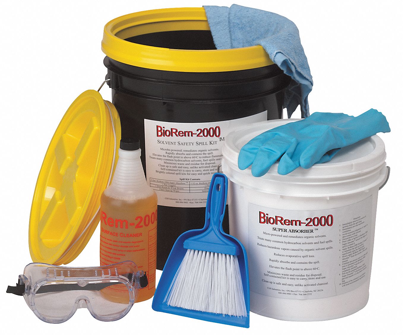 BIOREM2000 Solvent Spill Kit 3RPC88009005 Grainger