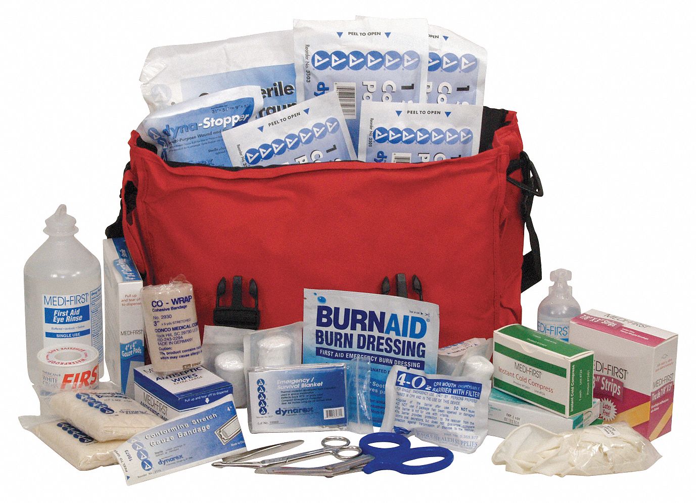 MEDIFIRST Emergency Medical Kit, 50 People Served, Number of Components 24, Bulk Kit Type