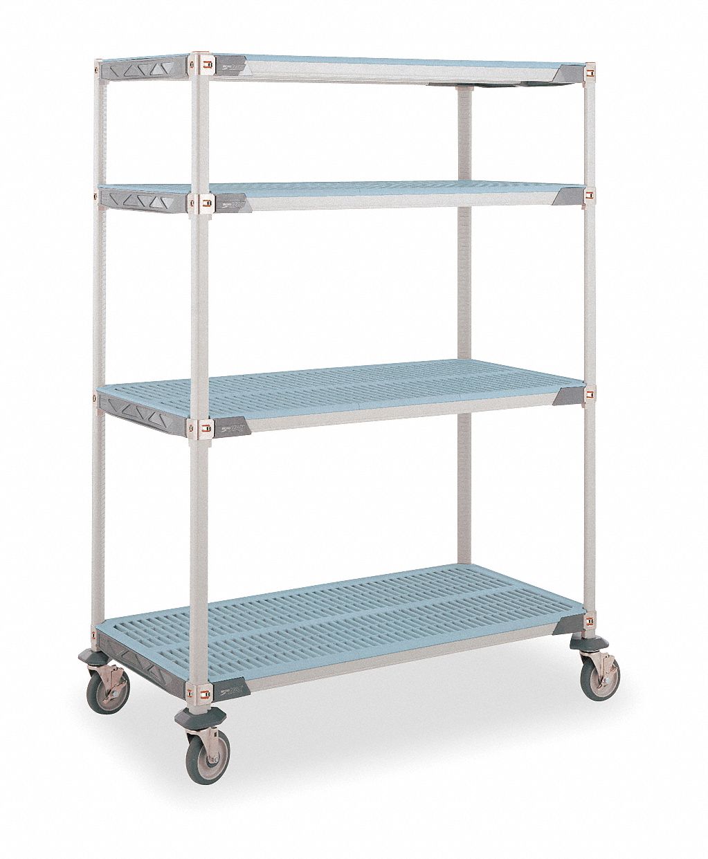 METRO Mobile Open Plastic Shelving, 36"W x 24"D x 675/16"H, 900 lb