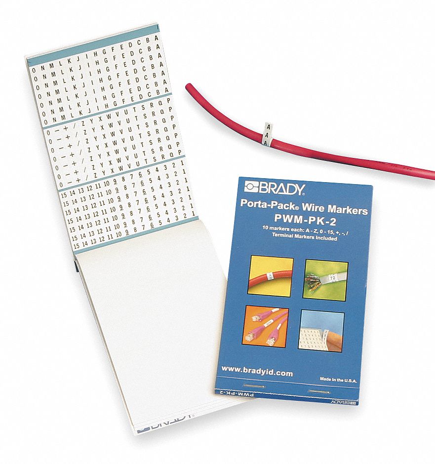 Wire Marker Book,Preprintd, Self-Adhesiv