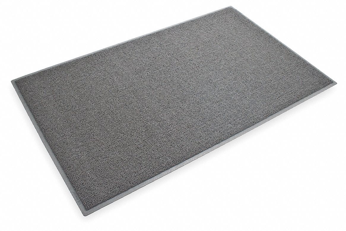 Carpeted Entrance Mat,Gray,3 x 5 ft.
