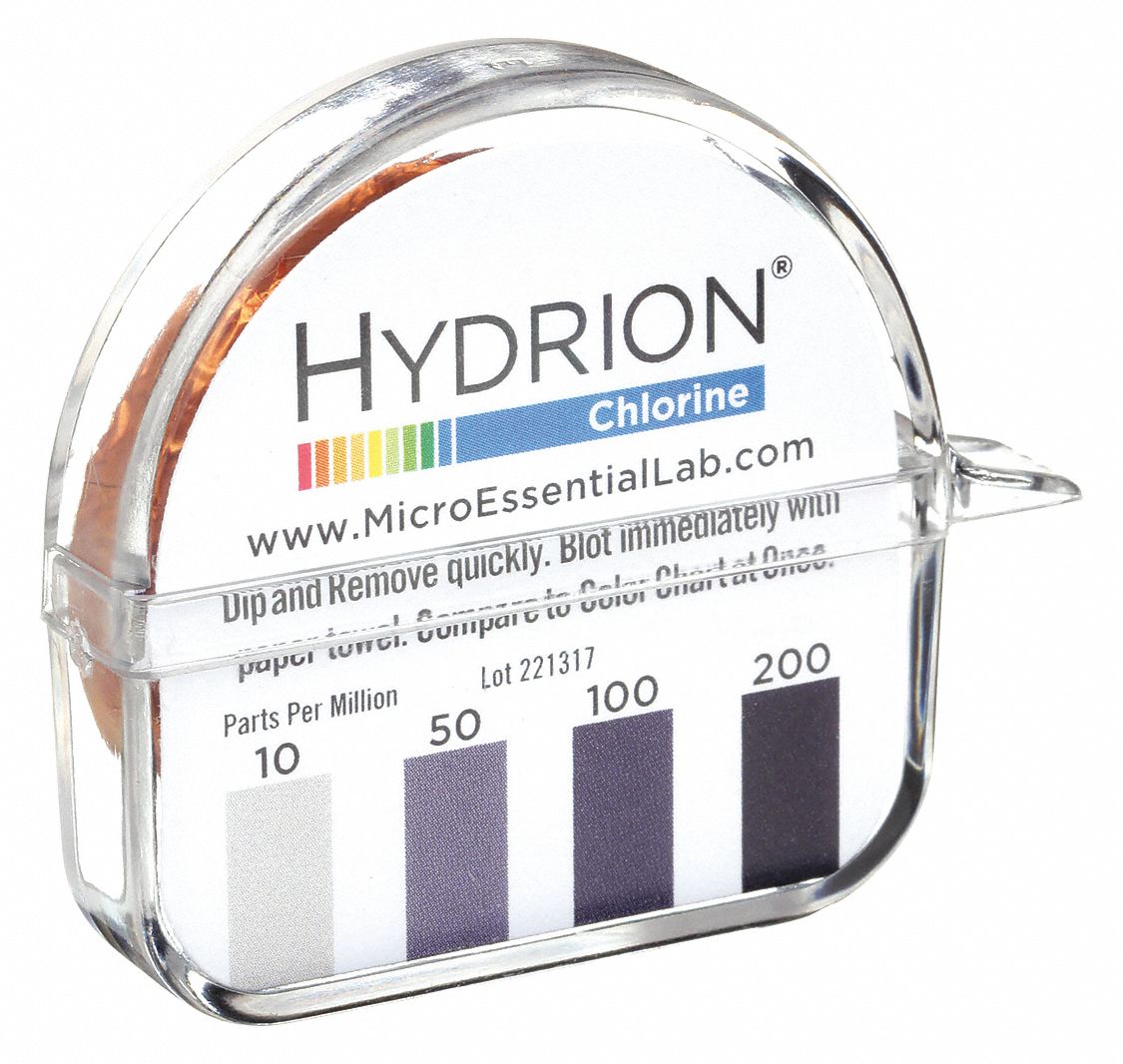 HYDRION 10 To 200 Ppm Chlorine Chlorine Test Paper 3UDC2 CM 240