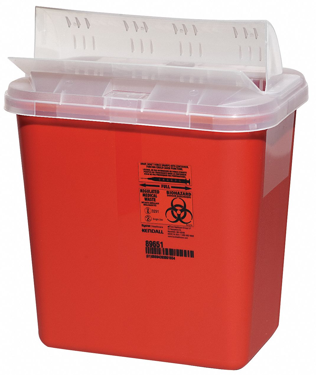 sharps container drop grainger covidien height containers length width horizontal plastic