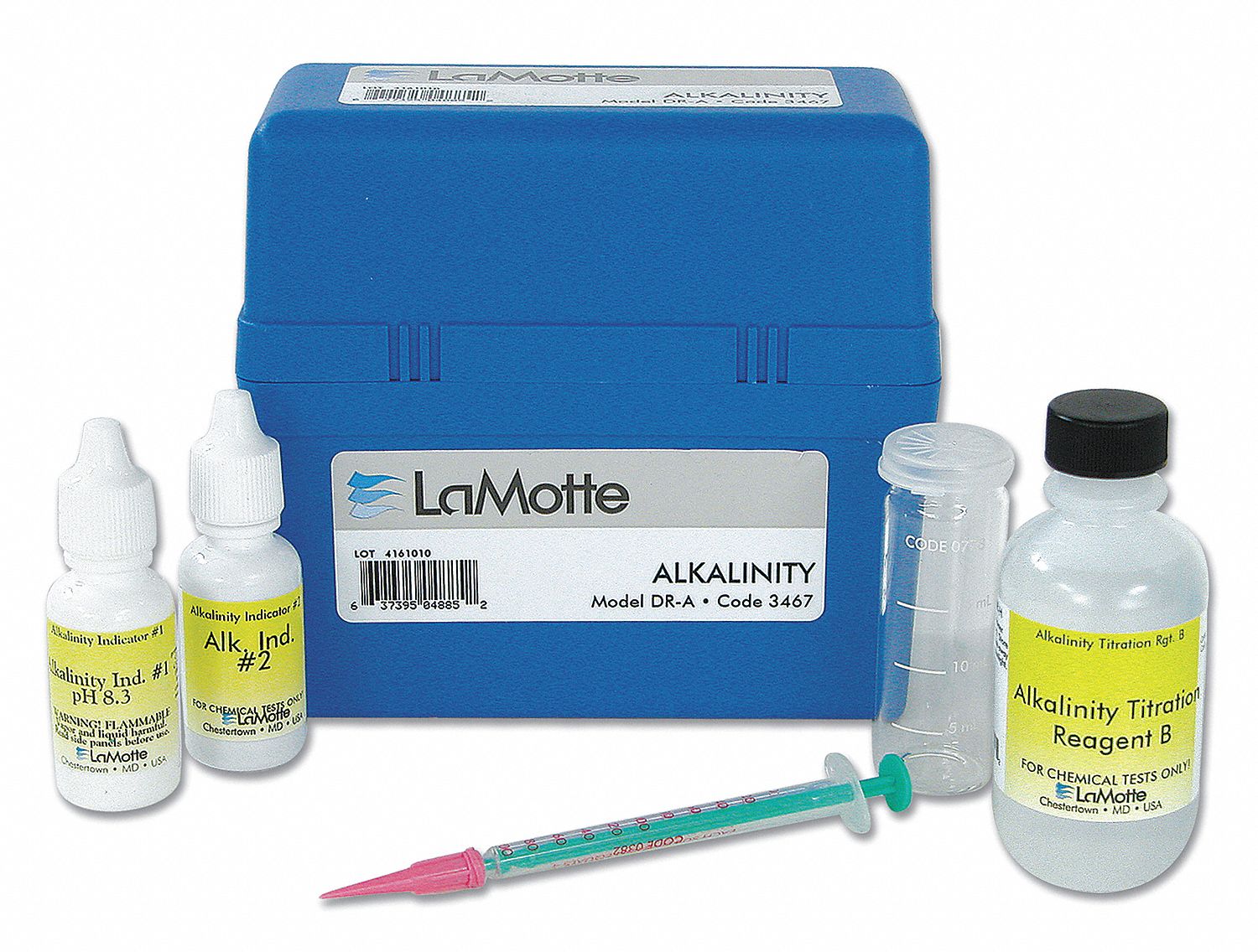 Lamotte Individual Water Testing Kit 4 To 200 Ppm Range Number Of Tests 50 3ven73467 01 9795