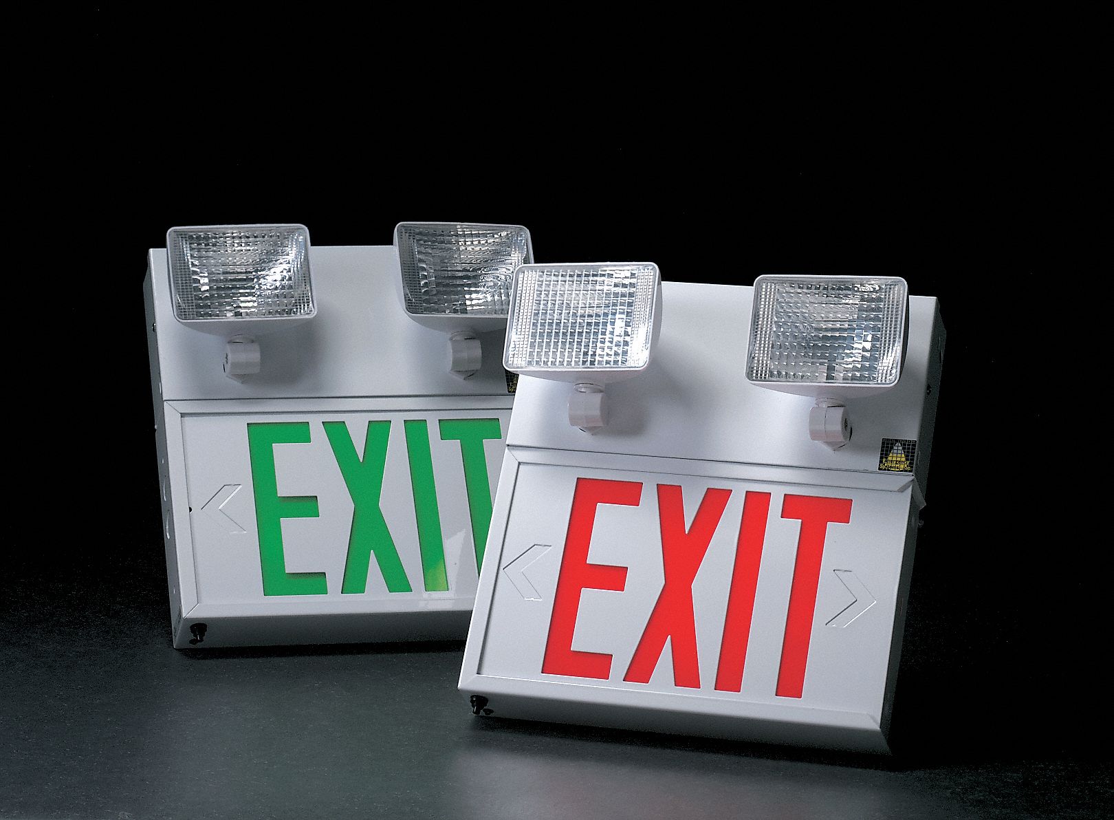 BIG BEAM Number of Faces 1, LED, Exit Sign with Emergency Lights, White