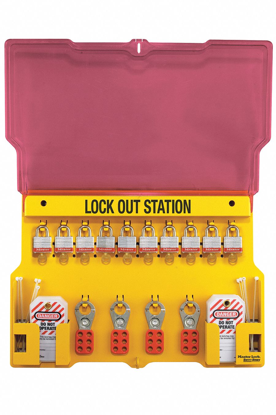 MASTER LOCK Lockout Station, Filled, General Lockout/Tagout, 151/2" x