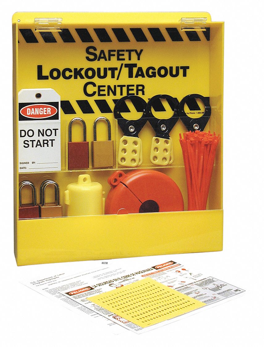 BRADY Lockout/Tagout Center, Filled, Valve Lockout, 17 in x 14 in