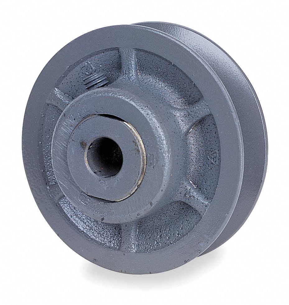 GRAINGER APPROVED VBelt Pulley, 1/2"VrPitch, 3.15"OD, Iron 3X262