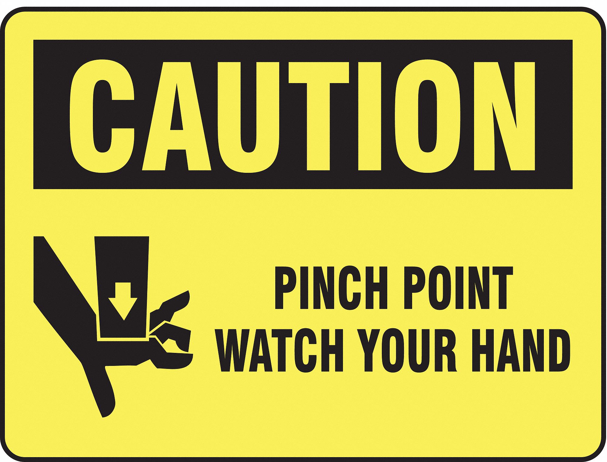 Safety Sign Label,3-1/2 In. H,PK20
