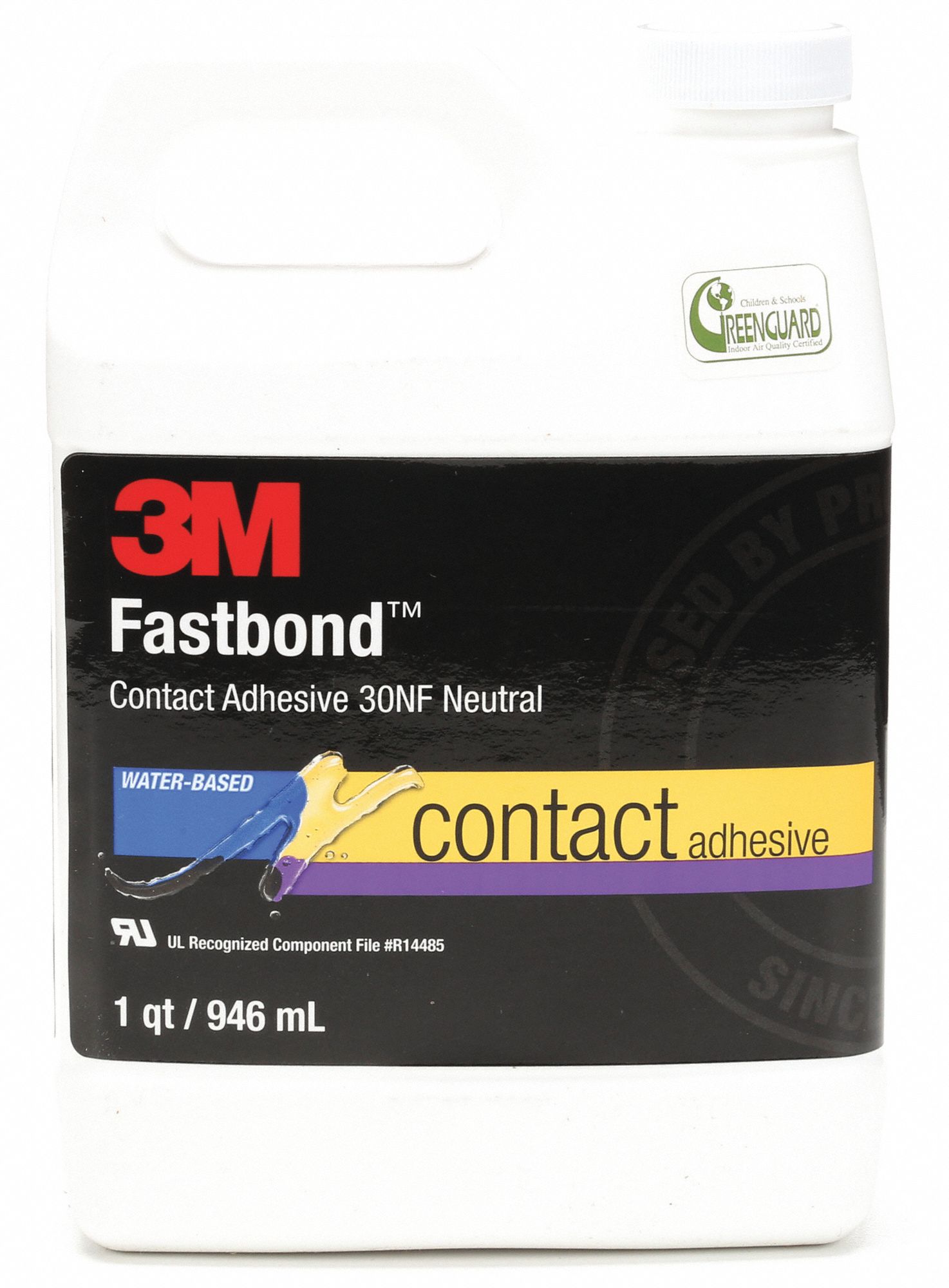 3M 1 qt. Nonflammable, Water Based Contact Adhesive, Neutral - 3XH47