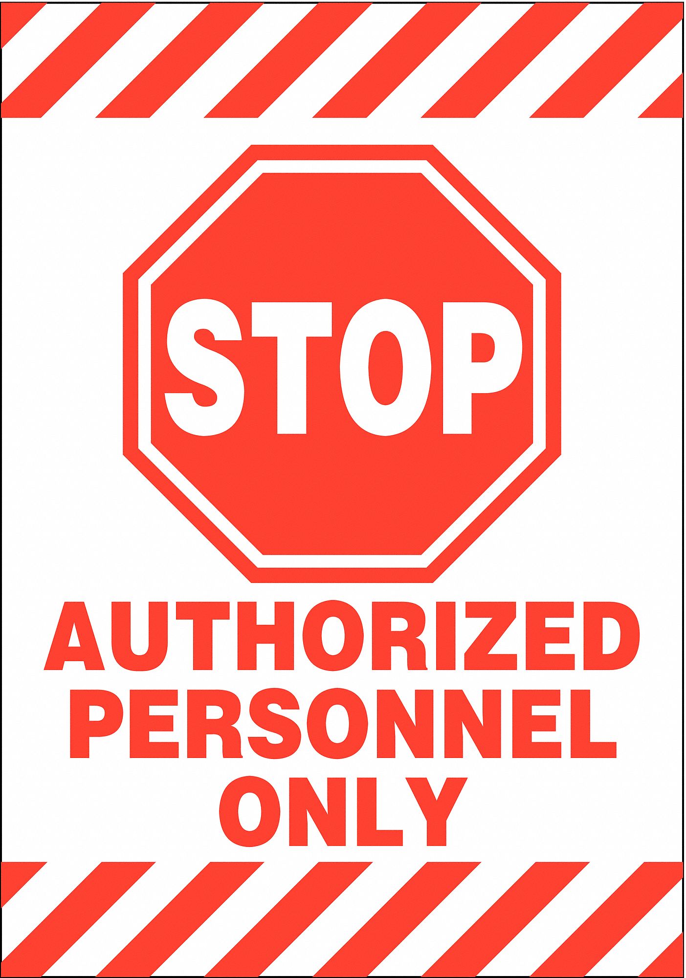 GRAINGER APPROVED Vinyl, Floor Sign, Stop, 14 in Width, 20 in Height