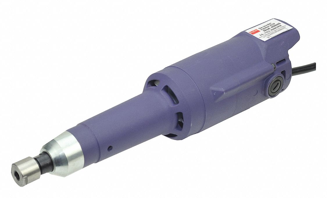 DAYTON Die Grinder, Corded, 1" Wheel Dia., 1/2" Arbor Hole, 115VAC, 1.6