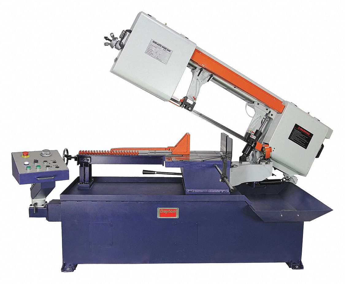 DAYTON 3 HP Horizontal Band Saw, Voltage 230, Max. Blade Length 165
