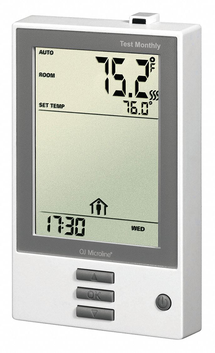 THERMOSOFT Digital Programmable Thermostat, 41 to 104°F, 120/240VAC