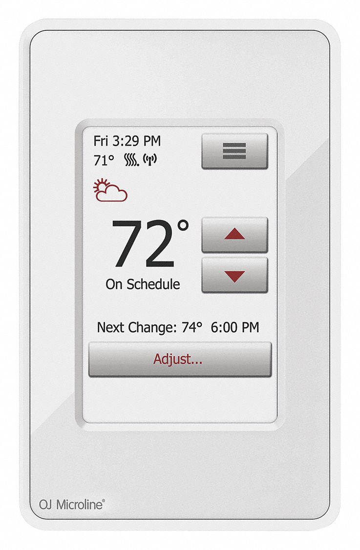 THERMOSOFT Digital Programmable Thermostat, 41 to 104°F, 120/240VAC