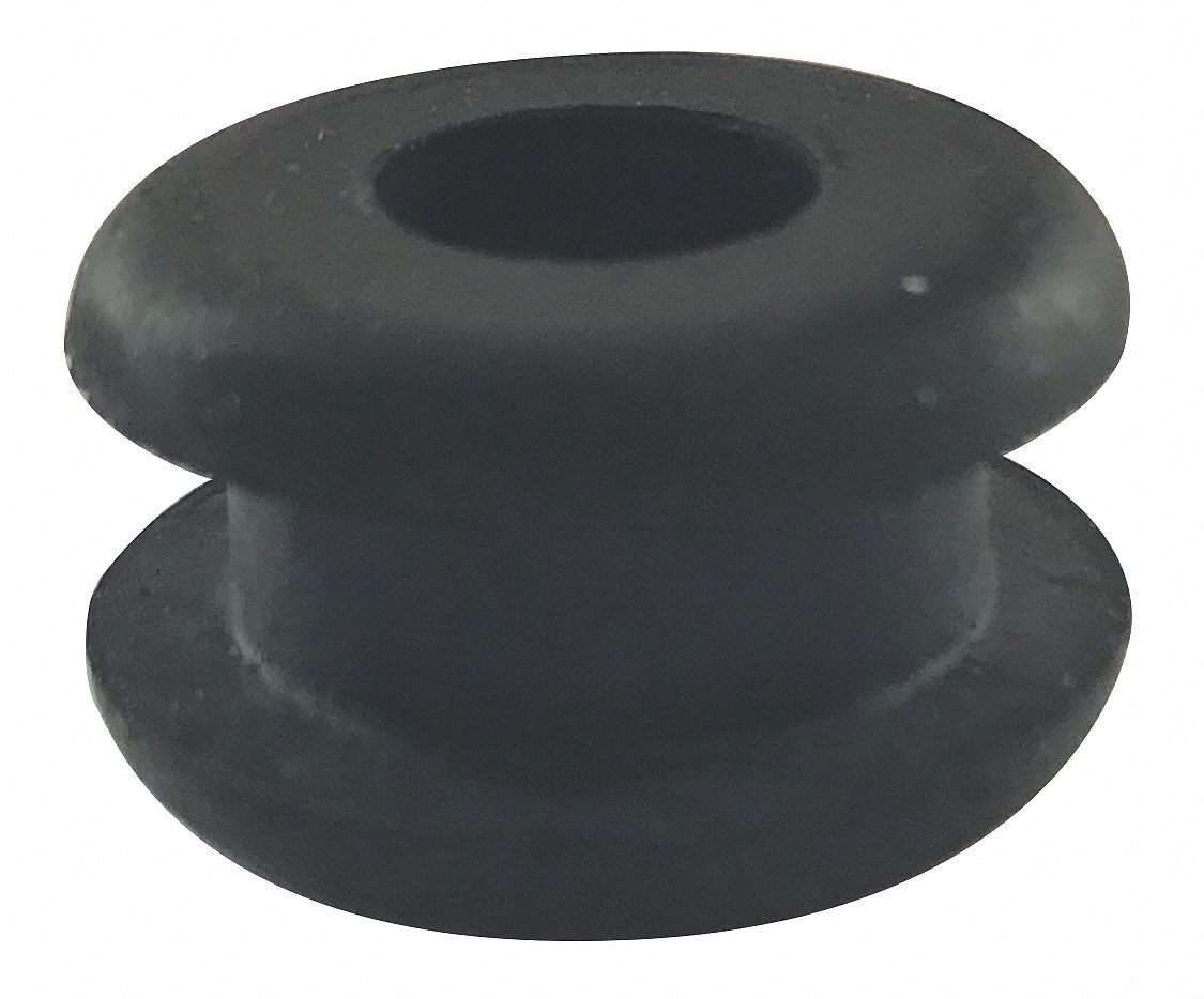 GRAINGER APPROVED Style 1 Rubber Grommet, 3/8 in I.D., 7/8 in O.D., 1/4