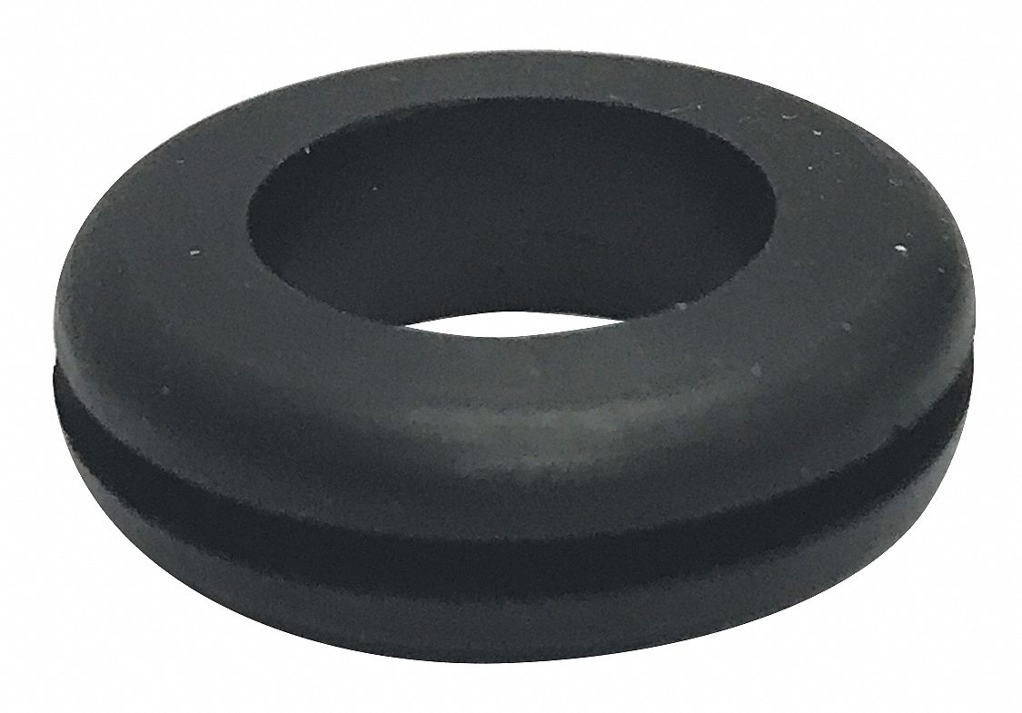 GRAINGER APPROVED Style 1 Rubber Grommet, 1/2 in I.D., 7/8 in O.D., 1/