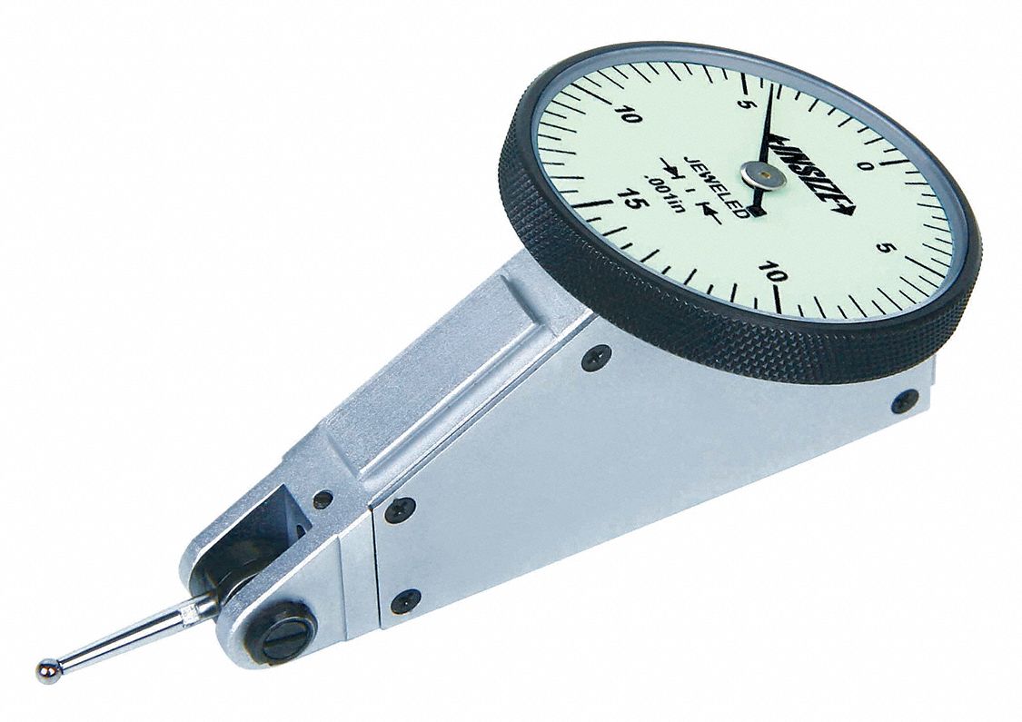 INSIZE Dial Test Indicator, Vertical Indicator Style, White, 0 to 0.030