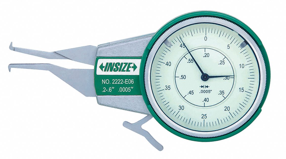 INSIZE Internal Dial Caliper Gauge, Operation Type Mechanical, Range 0.