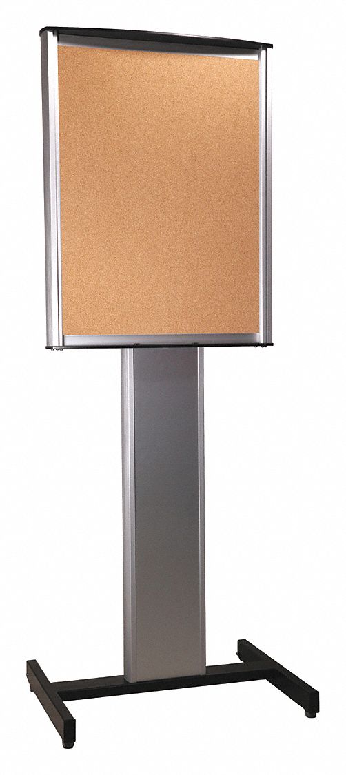 VERSASTAND Sign Holder, Aluminum/Steel/Cork Board 40CL85VSHD2228SV