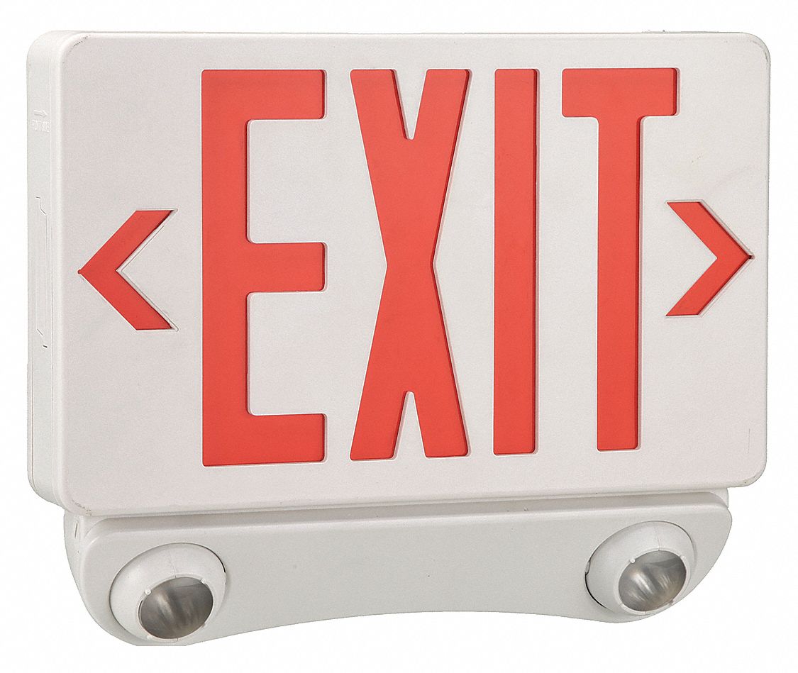 LUMAPRO Number of Faces 1 or 2, LED, Exit Sign with Emergency Lights