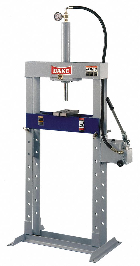 DAKE CORPORATION Hydraulic Press,20 t,Manual Pump 40F044972002