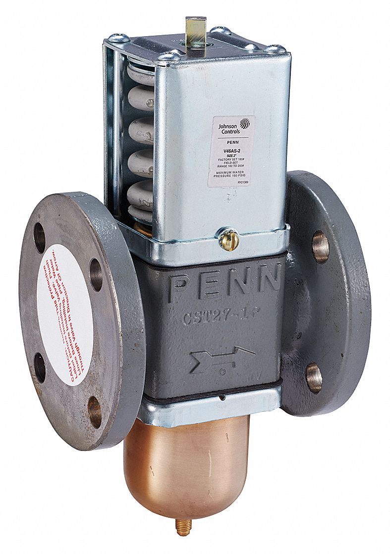 JOHNSON CONTROLS Water Regulating Valve, 2 Way, Flange Connection