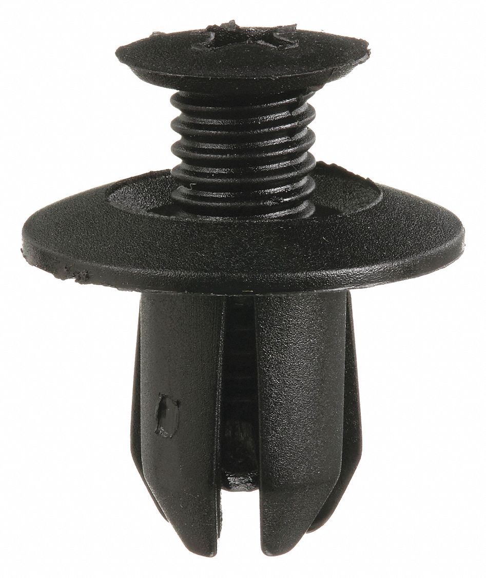 GRAINGER APPROVED Expanding Push In Rivet, Nylon, 8mm Dia., 12mm L, 8mm