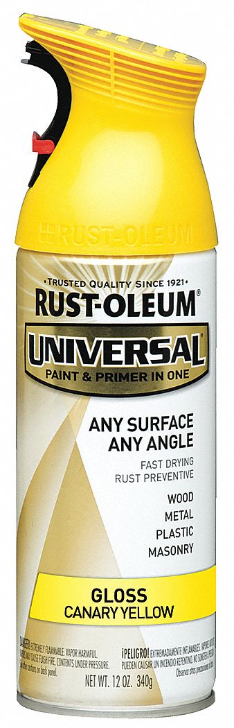 RUST-OLEUM Universal Spray Paint In Gloss Canary Yellow For Aluminum ...