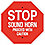 TextStop Sound Horn And Proceed With Caution B-401 Plastic, Stop Sign Height 18