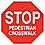 TextStop Pedestrian Crosswalk B-401 Plastic, Stop Sign Height 18