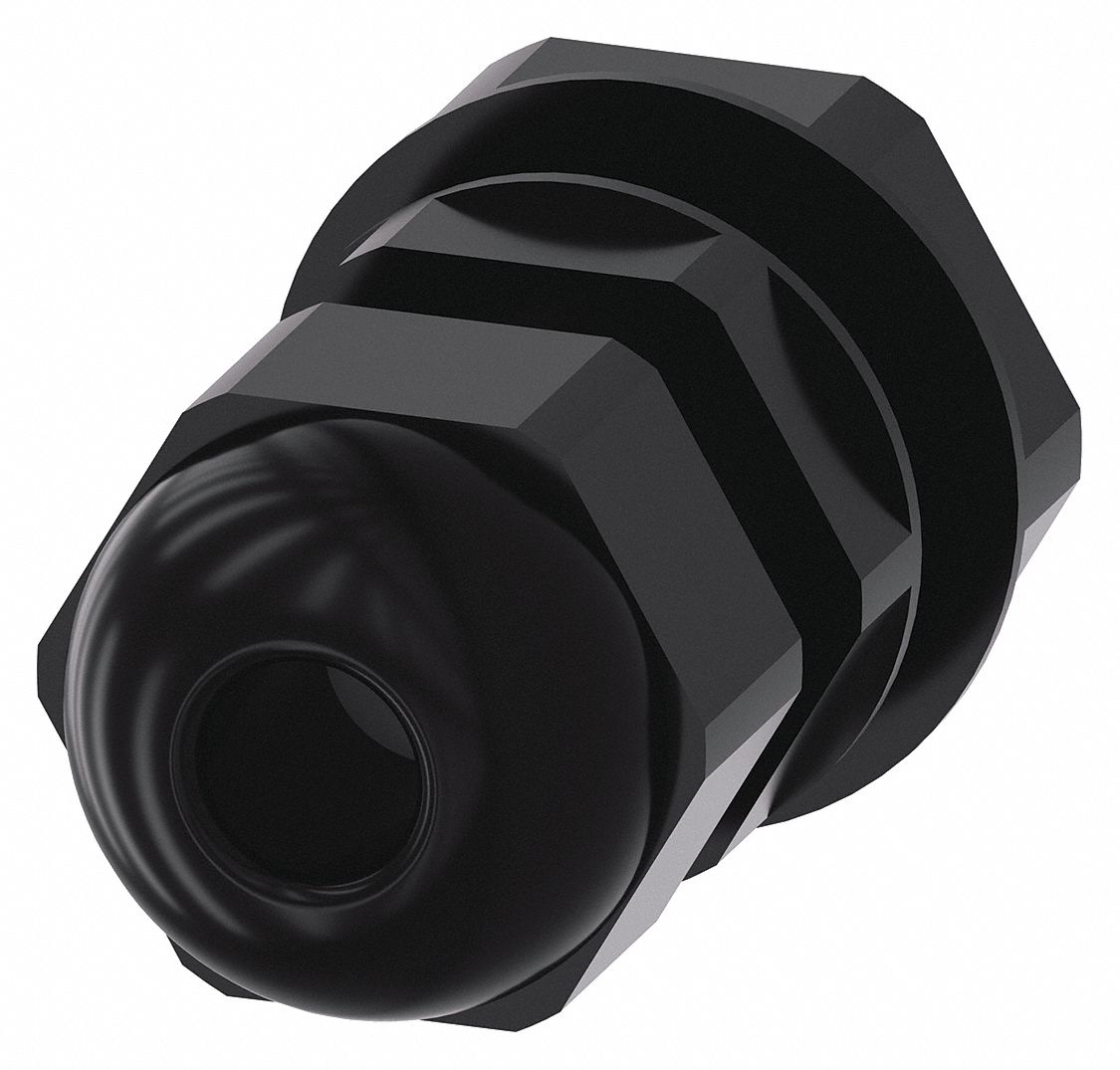 SIEMENS Metric Cable Gland, Black, Size 25 mm 411J193SU19000HH10