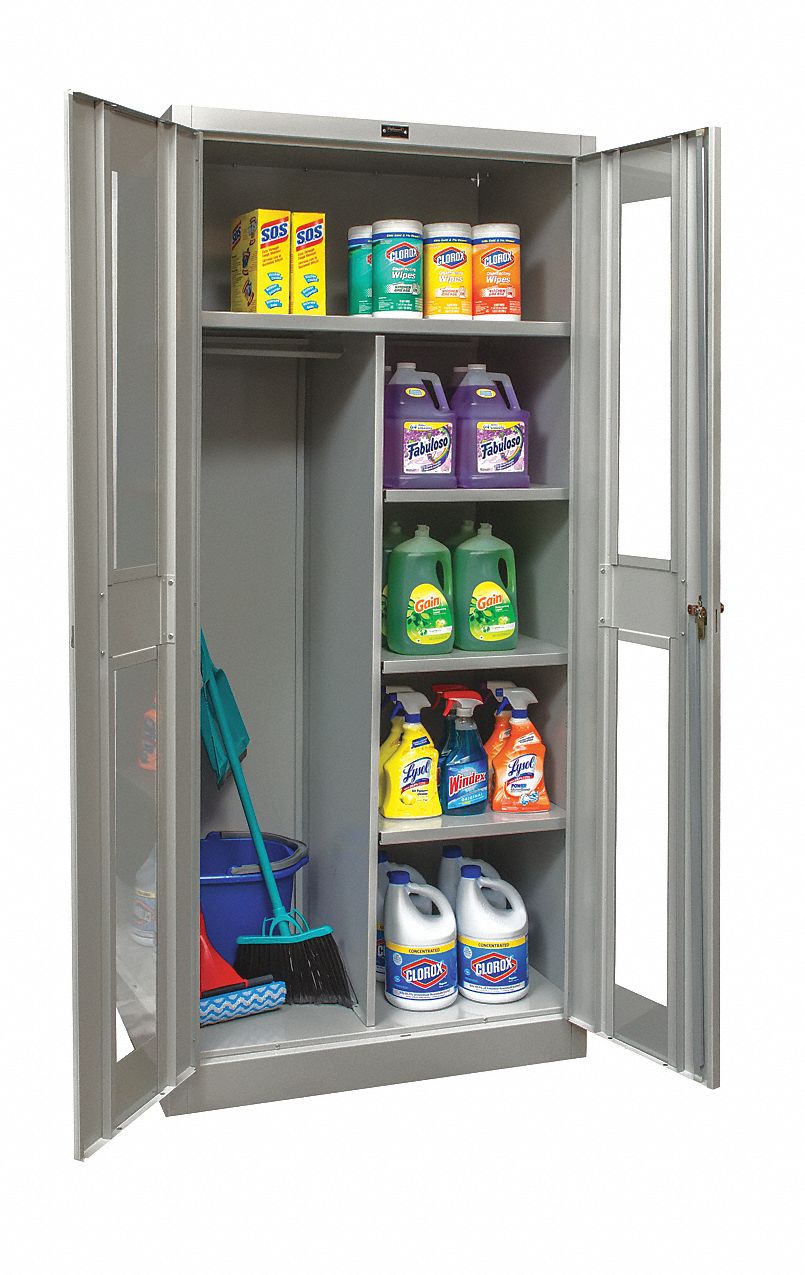 GRAINGER APPROVED Commercial Storage Dark Gray, 72" H X 36" W