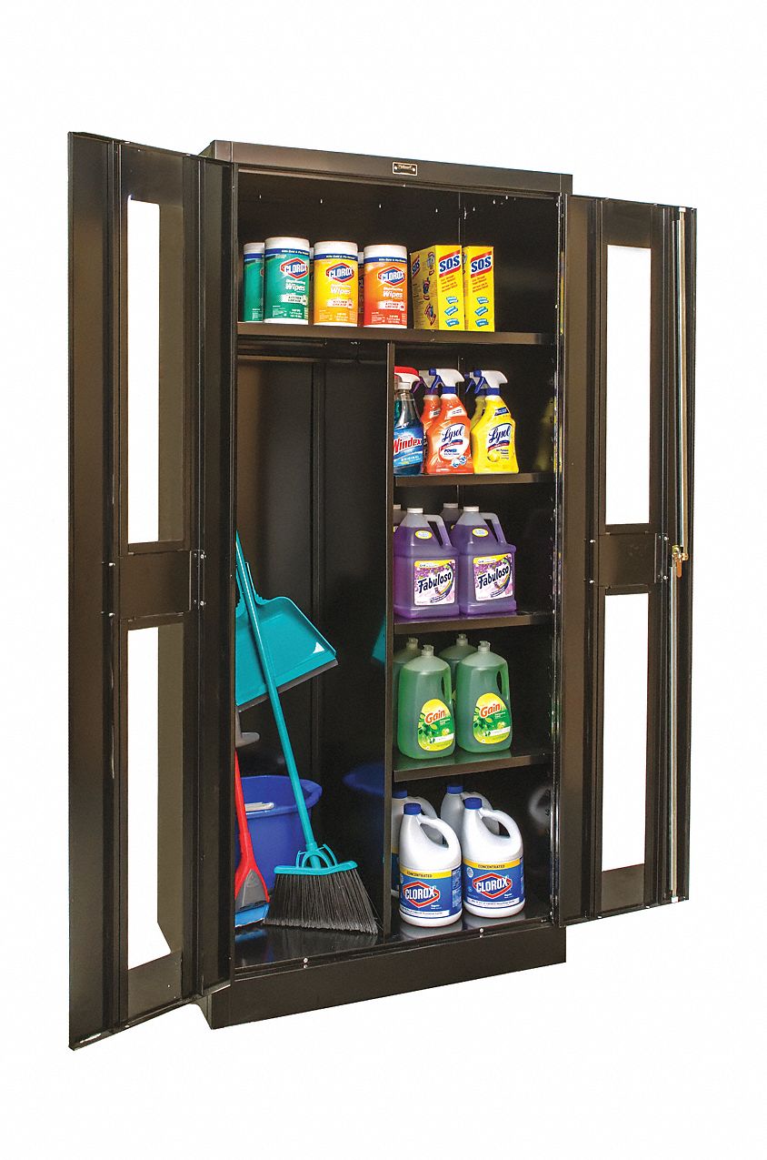 GRAINGER APPROVED Commercial Storage Black, 72 in H X 36 in W