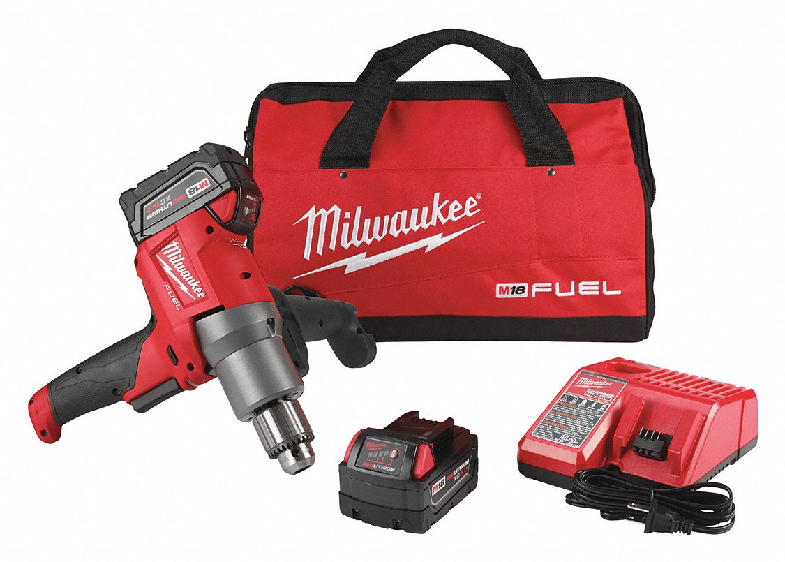 MILWAUKEE Mud Mixer, 18V, Battery Included, Cordless 419J57281022